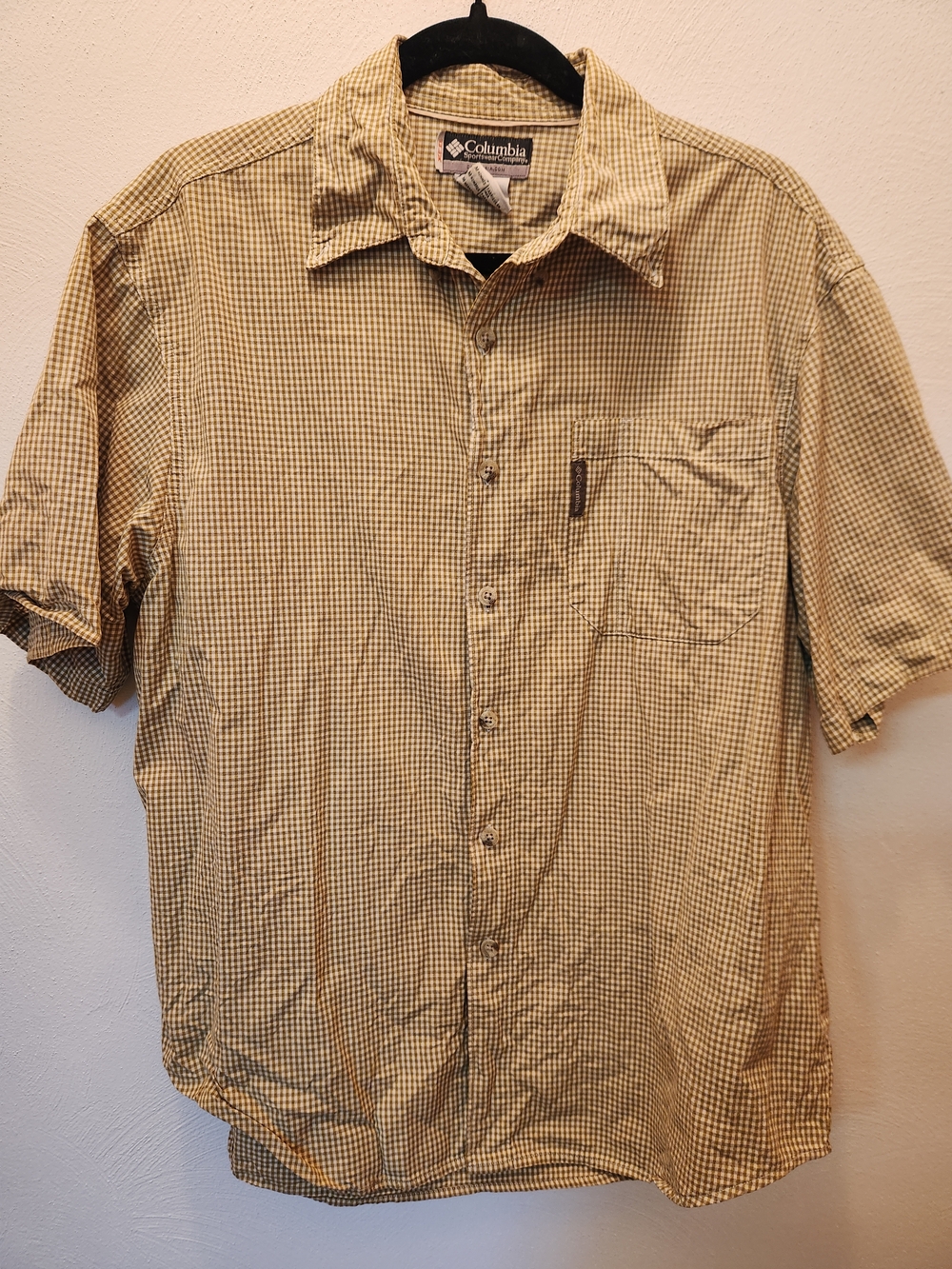 Columbia Men's Short Sleeve Check Shirt Size M